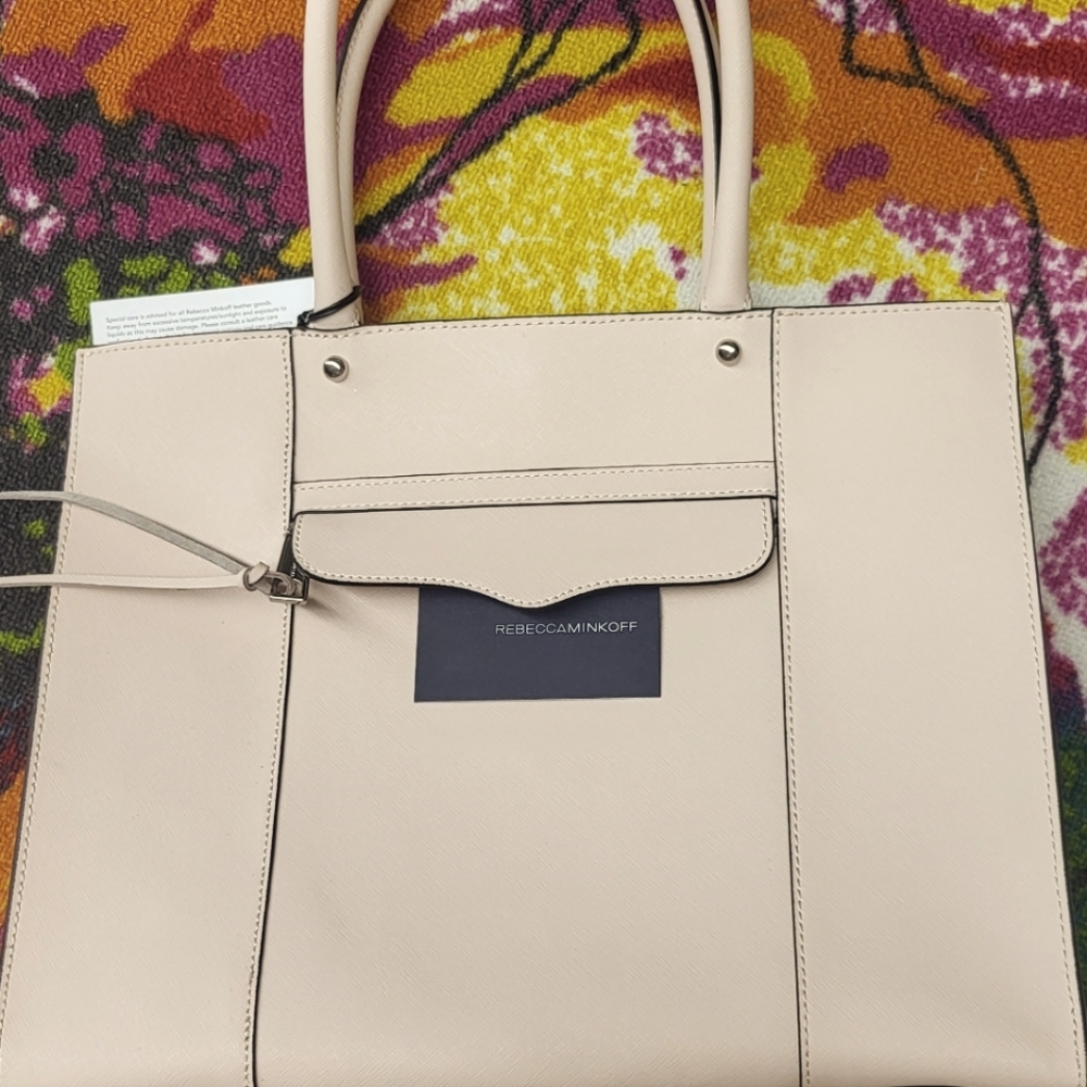 REBECCA MINKOFF pale pink NEW LG bag